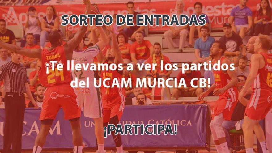 Sorteo de tres pases dobles para ver al UCAM Murcia - Obradoiro