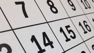 Días en un calendario.