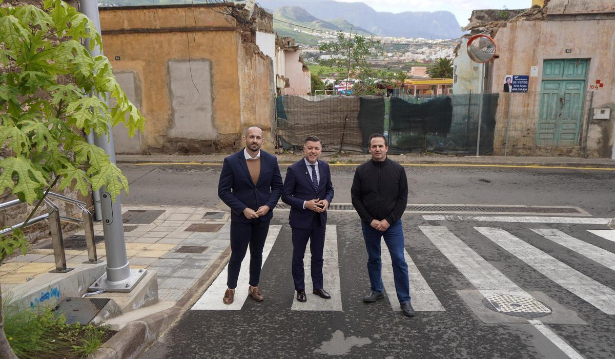 Julio Mateo, Teodoro Sosa y Heriberto Reyes (derecha de la imagen).