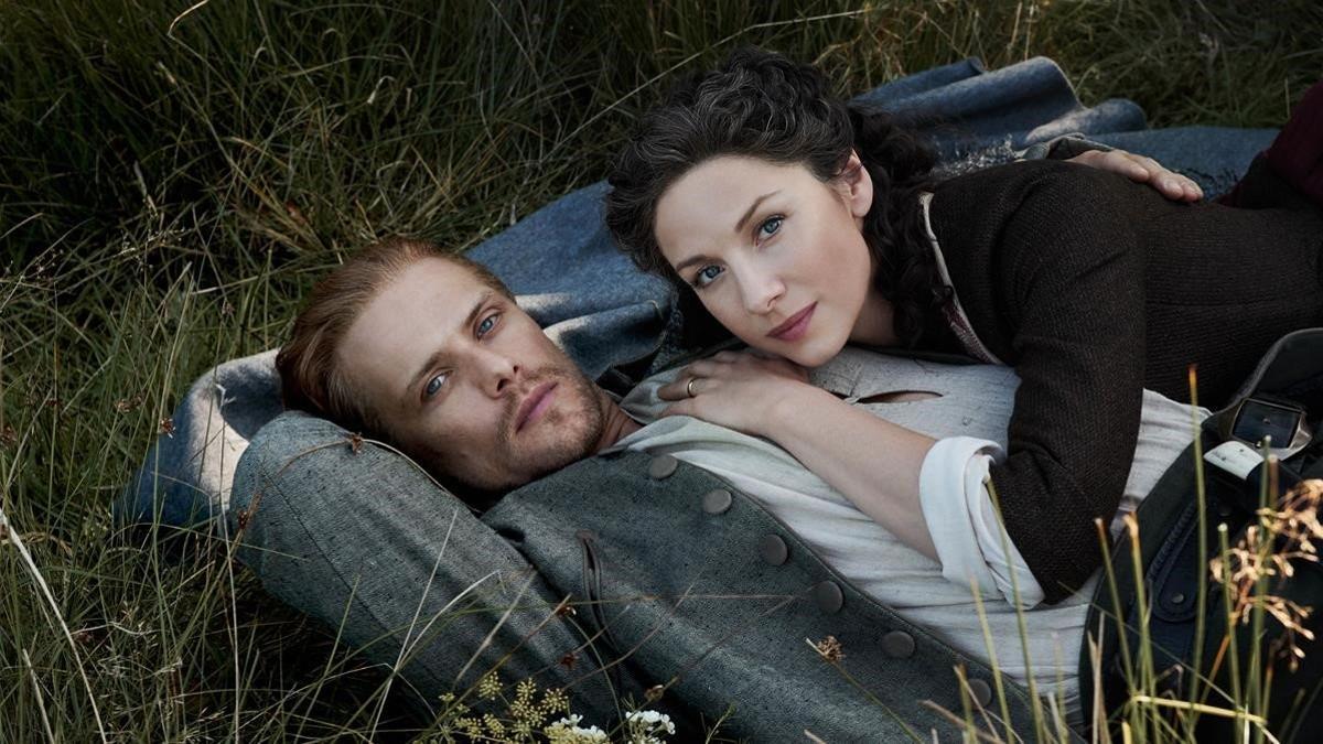 Sam Heughan y Caitriona Balfe, en 'Outlander'