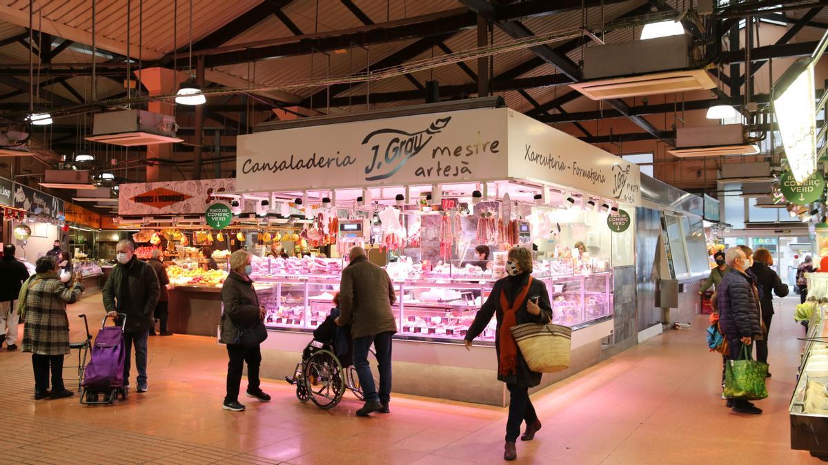 Interior del mercado de la Estrella, este miércoles.