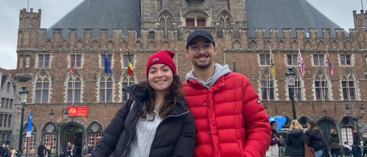 Ana Isabel Bartolomé de Nicolás y Daniel Vilachao Lisano, durante su estancia Erasmus en Gante. | Cedida