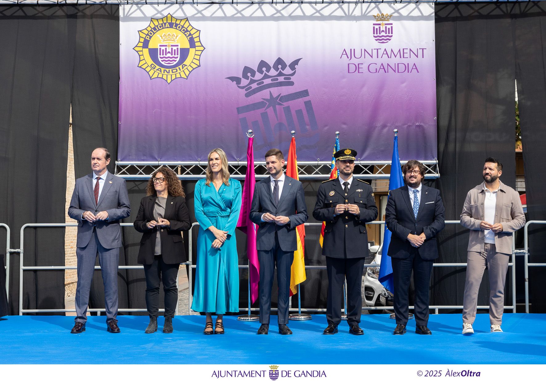 Acto del Dia de la Policía Local de Gandia y reconocimiento a los agentes