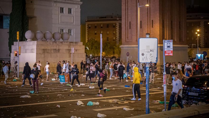 Disturbios en otro botellón en Barcelona