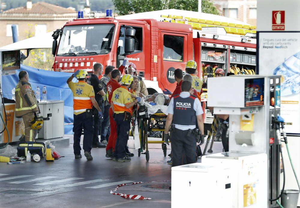 Explosión en una gasolinera de Barcelona