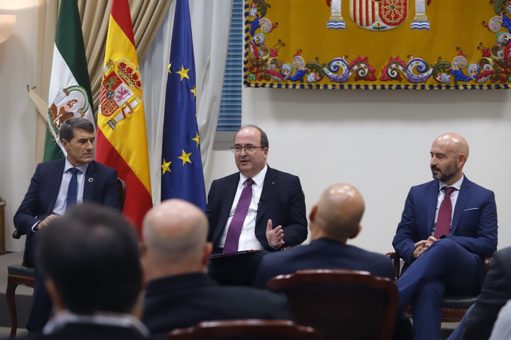 Encuentro de Miquel Iceta en Málaga con representantes del sector cultural de la provincia