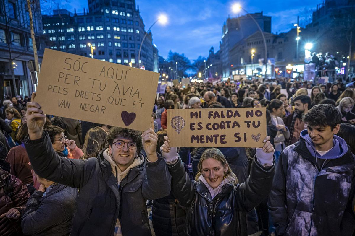 Manifestación del 8M en Barcelona