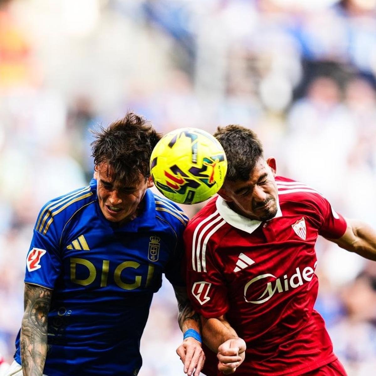 Kike Salas, durante el Oviedo Sevilla en el Carlos Tartiere