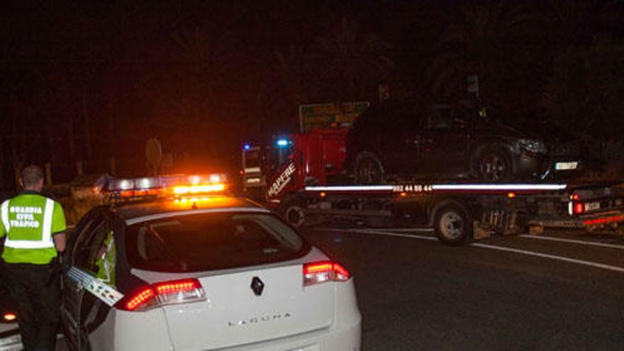 Un herido en un accidente en la carretera de Elche a Santa Pola