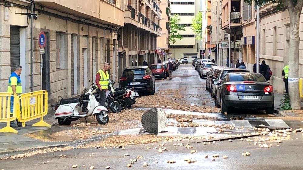 La rotura de una tubería deja sin agua las barriadas de El Fortí, el Terreno y Son Armadans