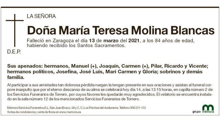 Doña María Teresa Molina Blancas