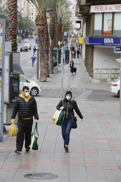 Así está Alicante el primer lunes de confinamiento