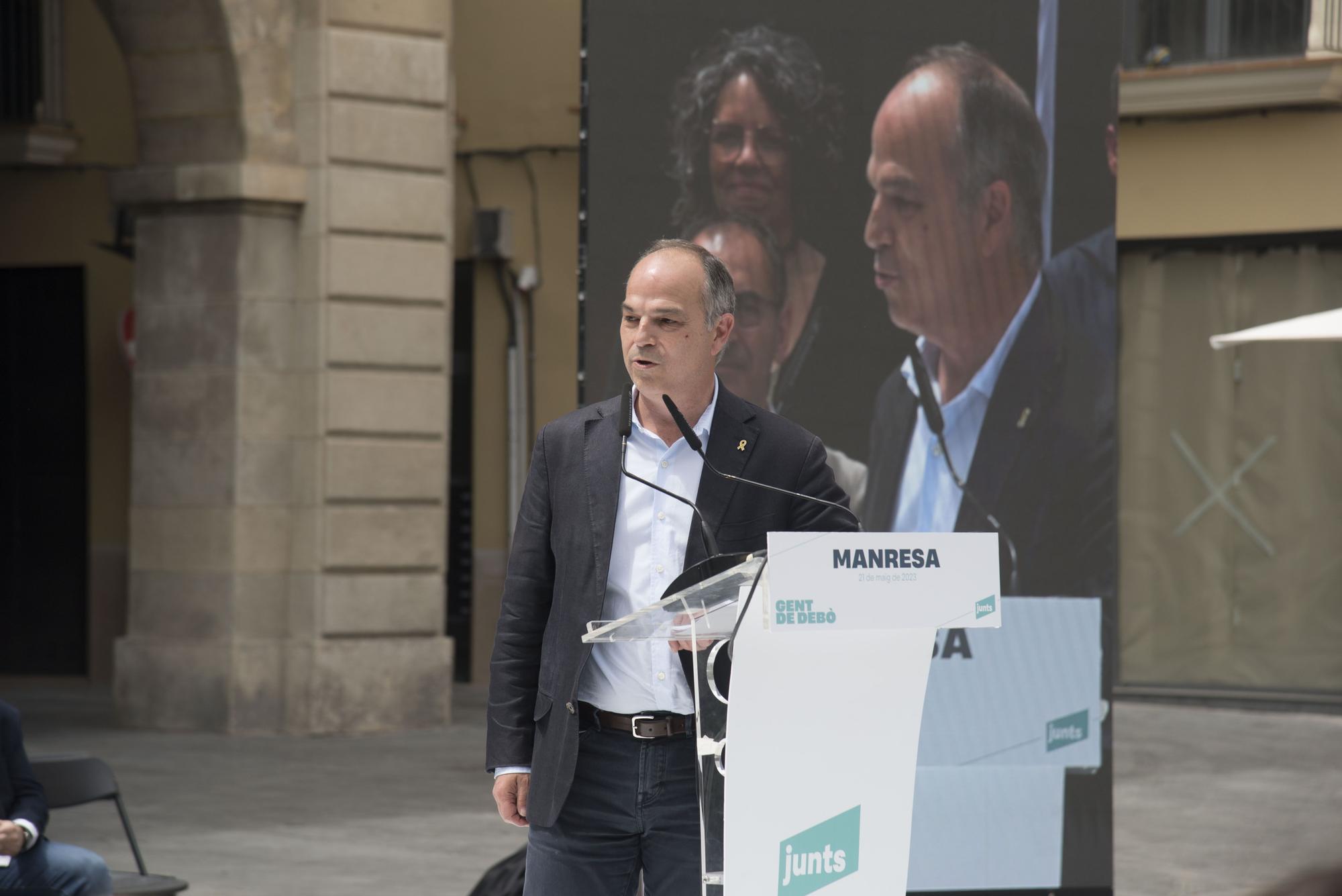 Acte central del candidat a l'alcaldia de Manresa de Junts, Ramon Bacardit