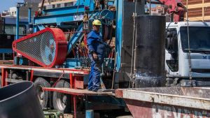 Obras para tratar agua del Besòs.