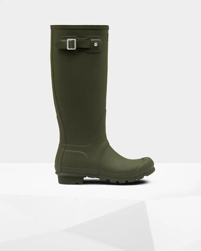 Botas de agua en verde militar, de Hunter