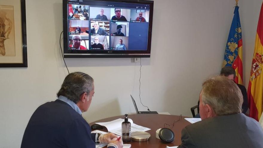 El comité que celebró la Cámara telemáticamente el lunes.