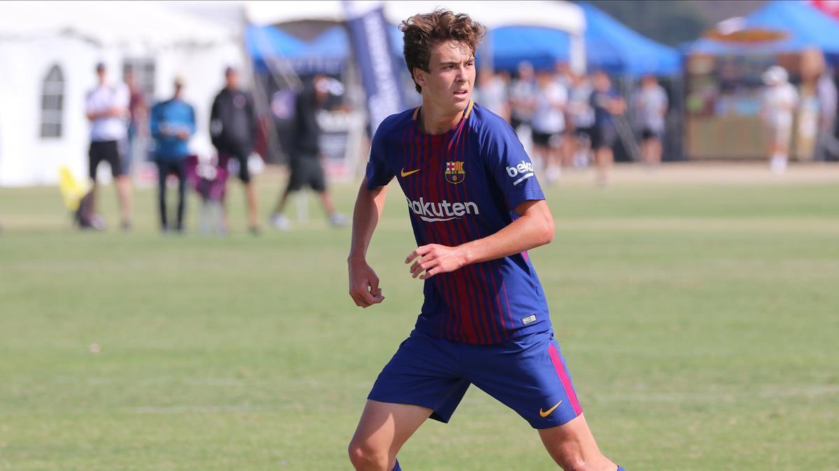 Matthew Hoppe en su época como jugador del Barça en la academia de Arizona.