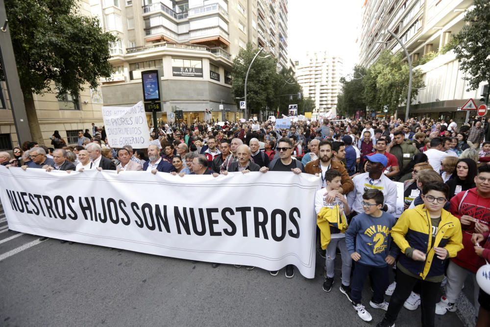 Protesta a favor del pin parental en Murcia