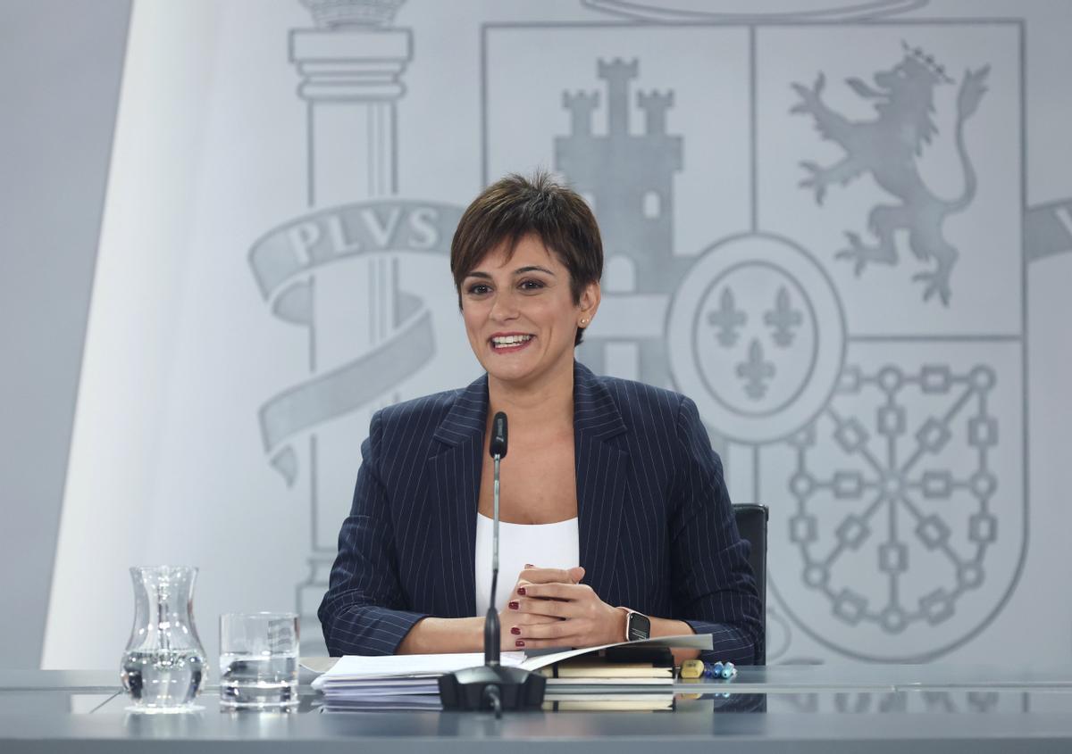 La ministra de Política Territorial y portavoz del Gobierno, Isabel Rodríguez.