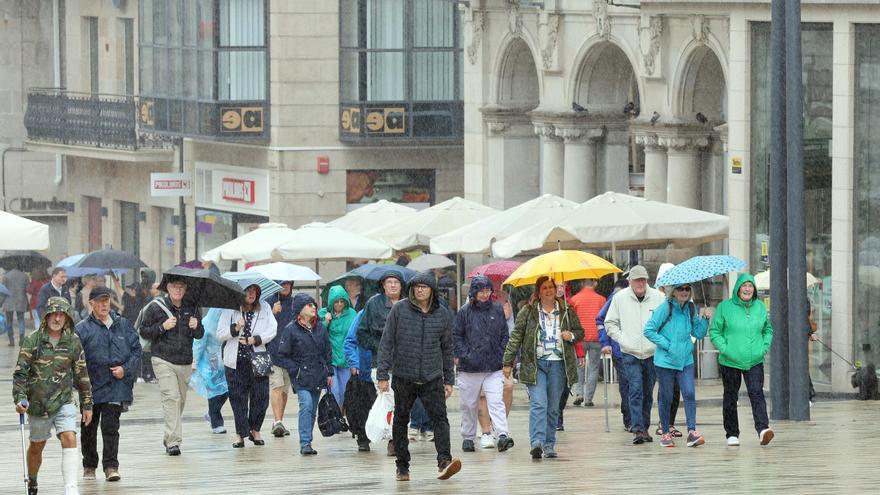 Vigo se acerca a su récord histórico de días seguidos de lluvia: suma casi un mes