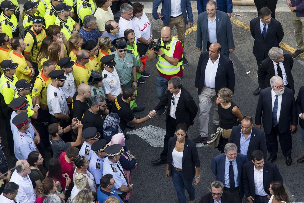 Manifestació contra el terrorisme i en suport a les víctimes dels atemptats de Barcelona