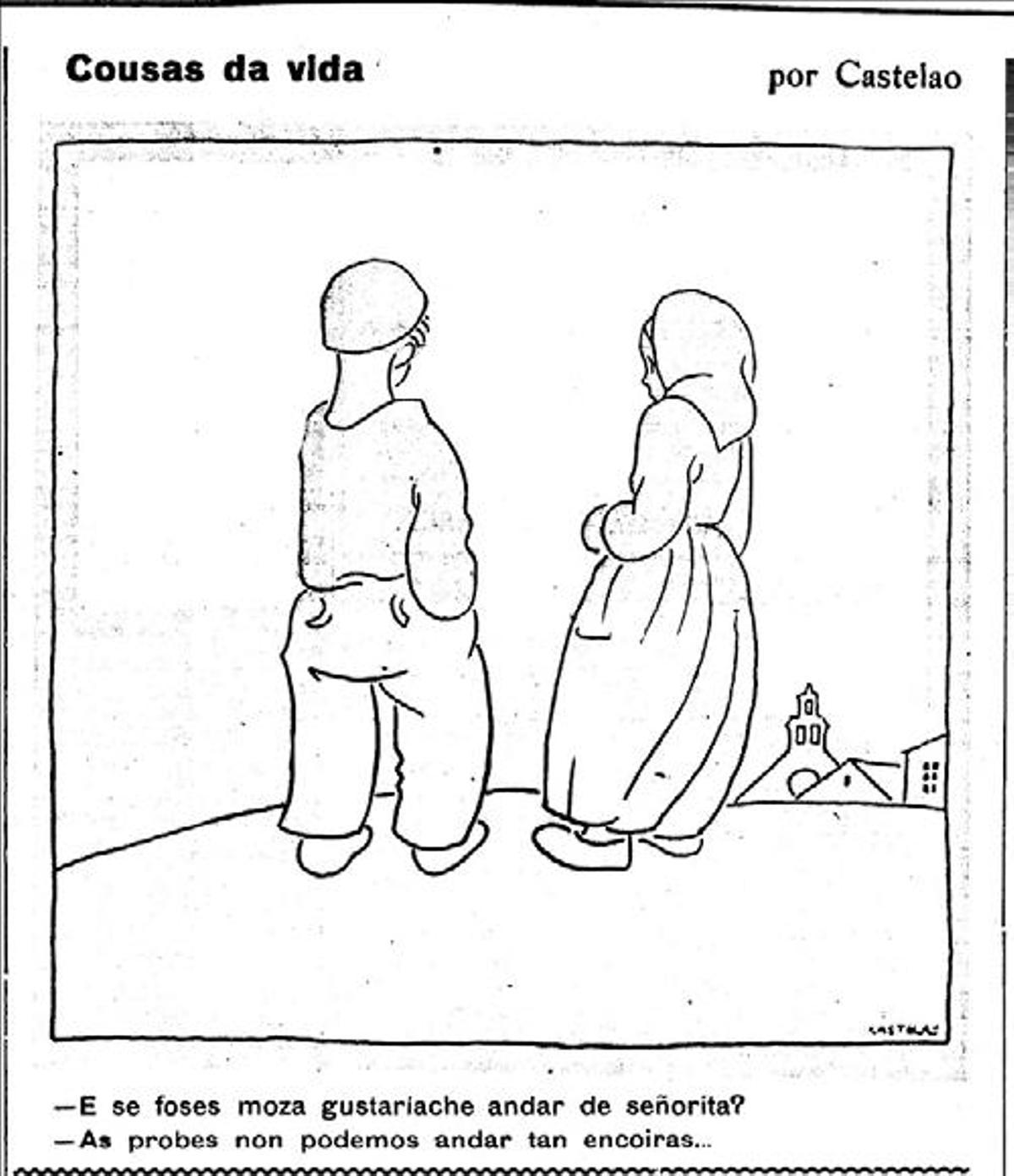 Cousas da Vida, por Castelao  (1930, 10 de xullo). Faro de Vigo