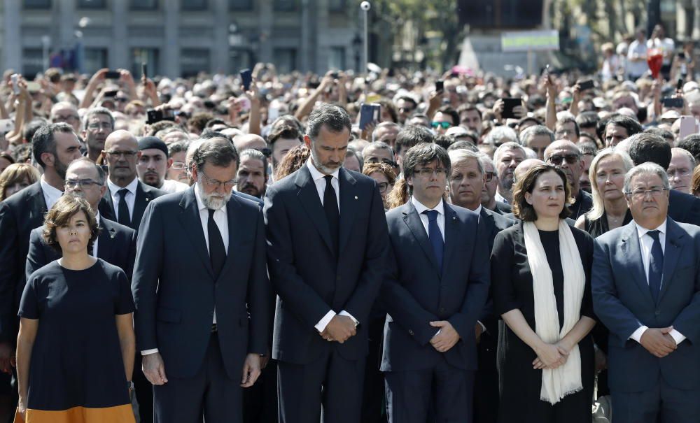 Homenaje a los muertos en el atentado de Barcelona