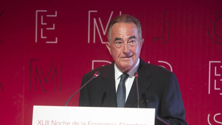 El presidente de la Cámara de Alicante, Juan Riera, en la última Noche de la Economía.