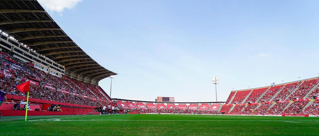 Imagen de Son Moix en el partido ante Osasuna.