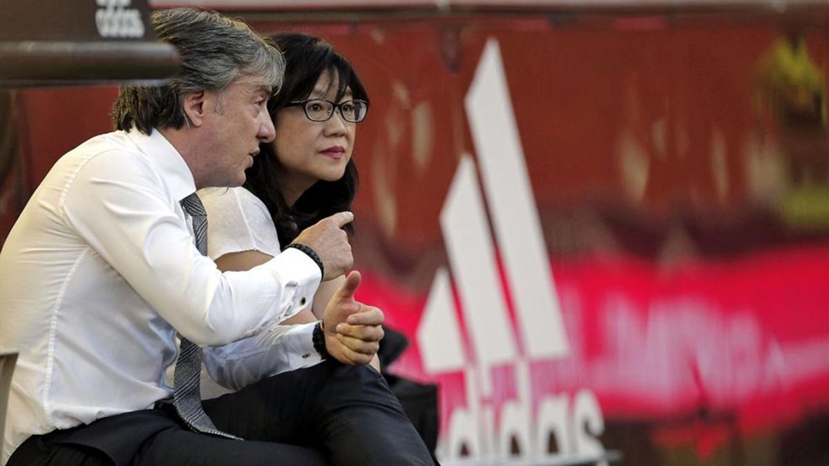 Layhoon Chan, la presidenta, junto a García Pitarch, el director deportivo también muy cuestionado
