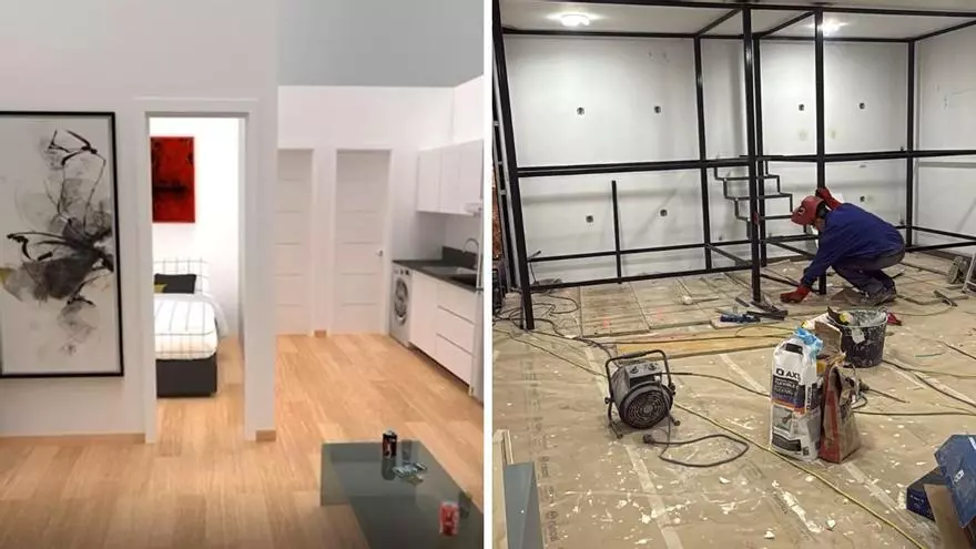 Así trabajan varios operarios en el interior de un bunkér