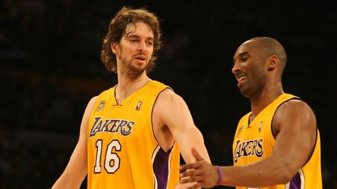 Los inseparables Kobe y Pau, devolvieron los anillos a Los Ángeles Lakers