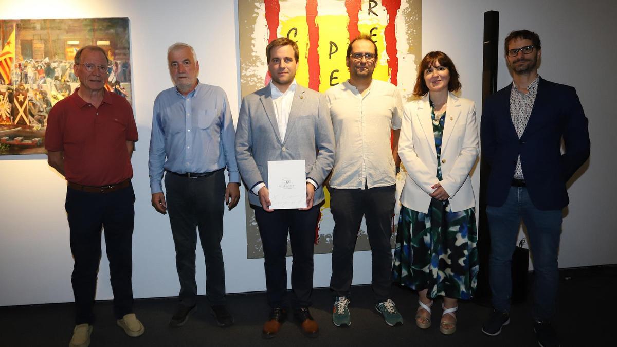 La inauguració de l'exposició a la Casa de Cultura de Girona