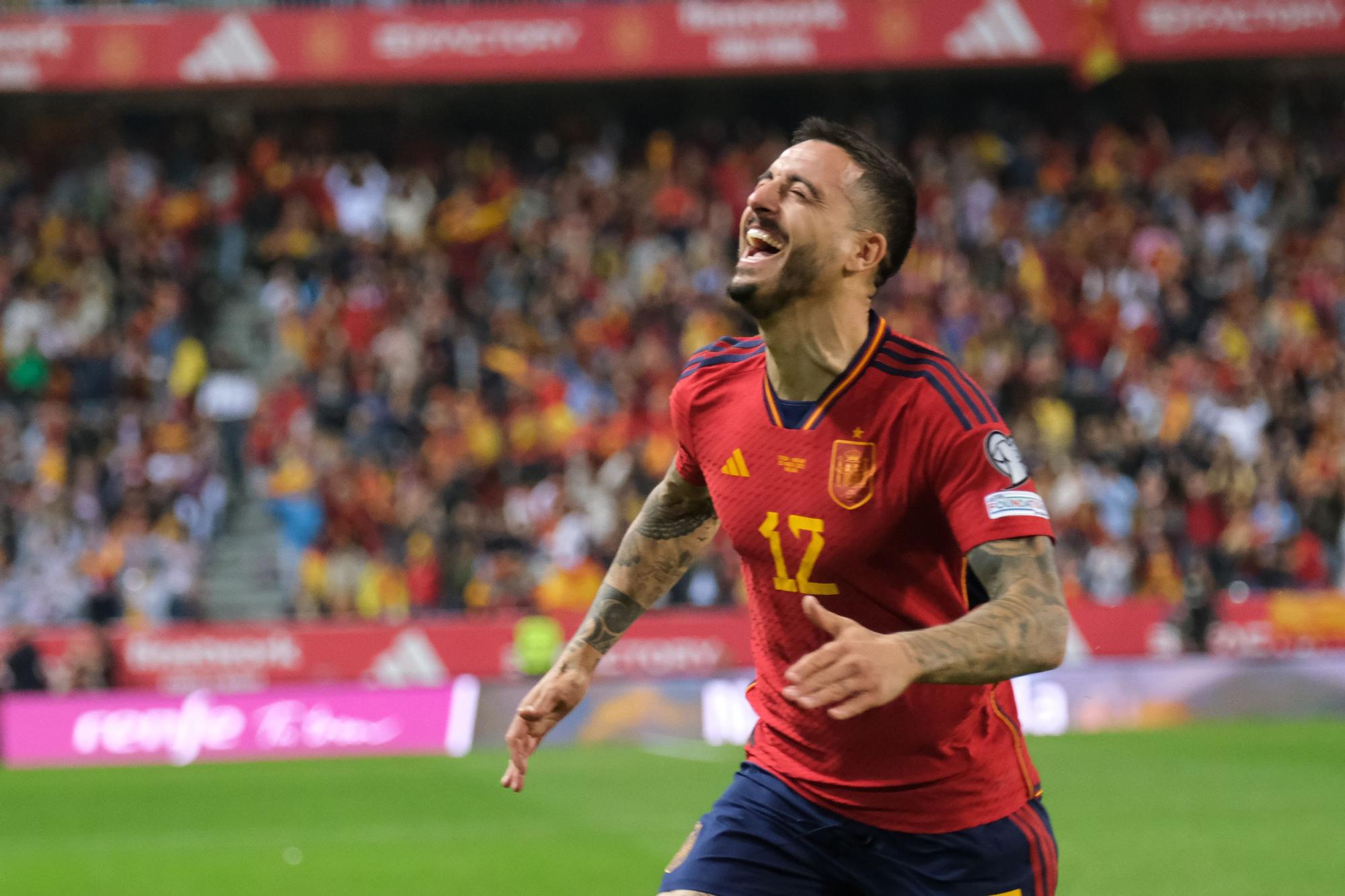 La Roja juega en Málaga contra Noruega, en imágenes