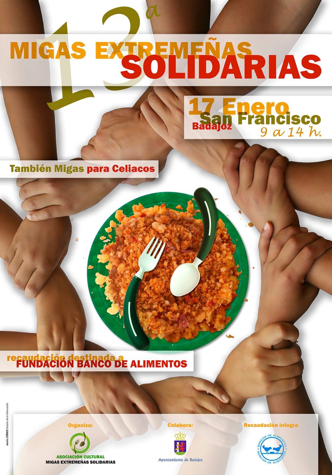 Cartel de las Migas Solidarias.