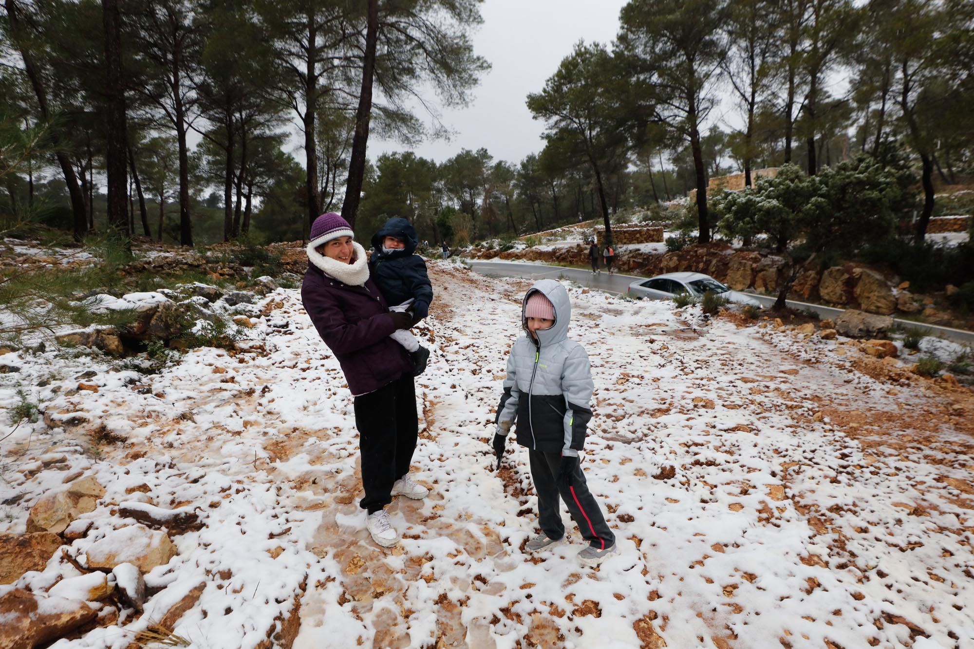 Galería de imágenes de la nieve por la borrasca Juliette en Ibiza