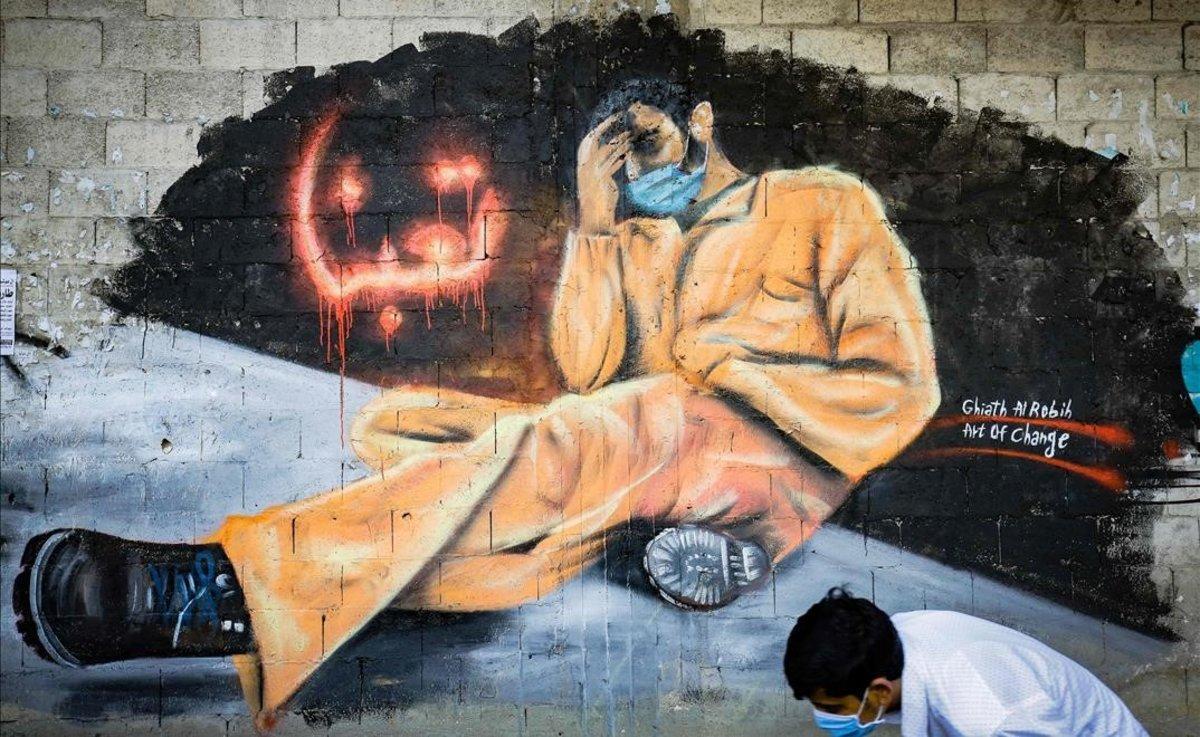 mural coronavirus Libia