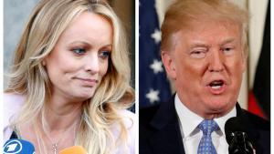 Stormy Daniels y Donald Trump.