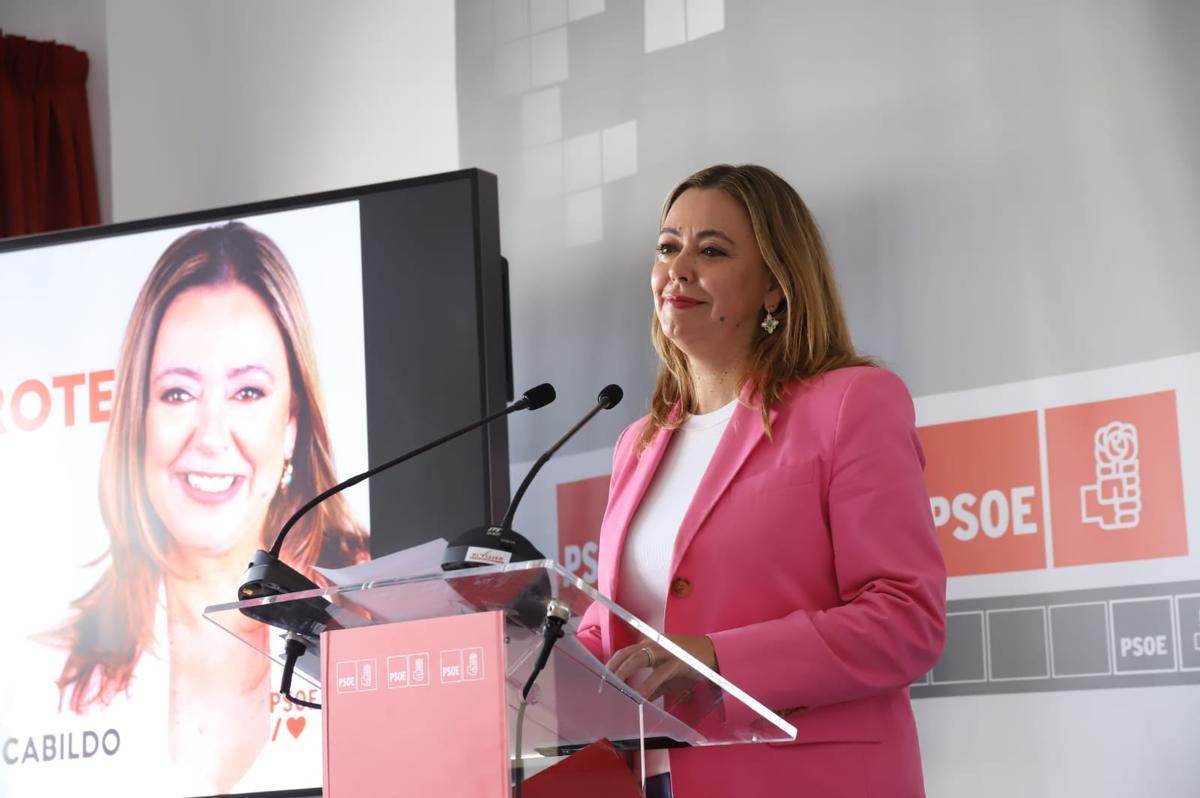 María Dolores Corujo, secretaria insular del PSOE de Lanzarote.