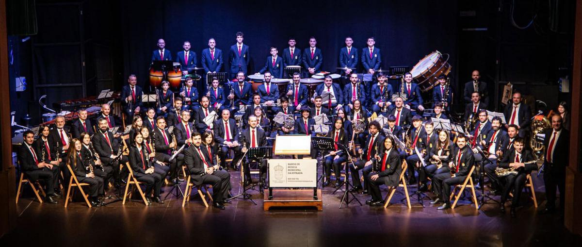 A Banda de Música Municipal da Estrada.