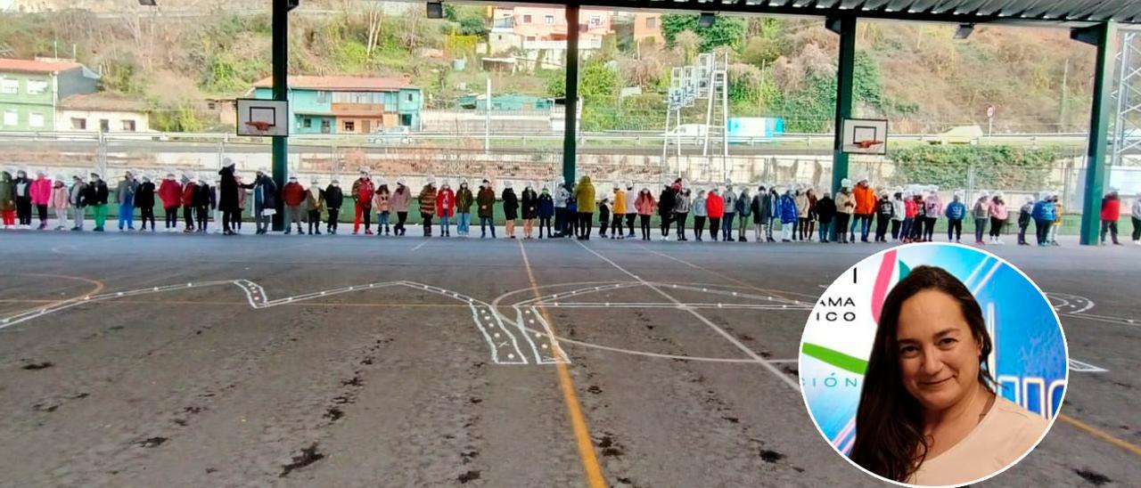 Así fue el emotivo homenaje de los alumnos del colegio José Bernardo de Sama para recordar a Mar Donate, fallecida el sábado en accidente se moto en Tineo.