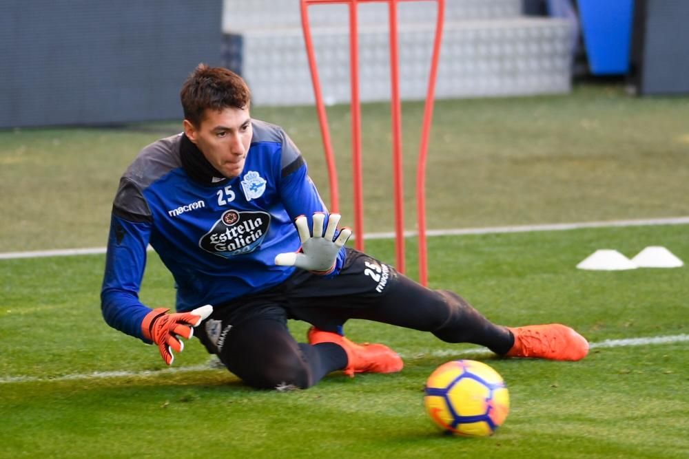 Última sesión del Deportivo antes de ir a Málaga