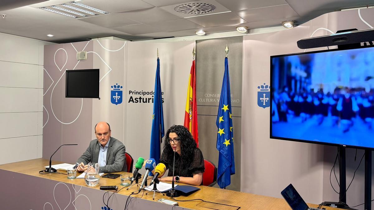 El director general de Patrimonio, Pablo León, y la consejera de Cultura, Vanessa Gutiérrez, en la rueda de prensa de este jueves.