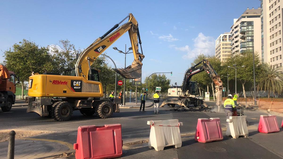 Corte de Antonio Ferrandis por las obras de la línea 10 de Metrovalencia