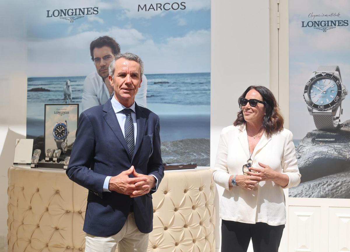 Aurelio Marcos, director de Joyería Marcos y Elena Orozco, directora de Longines España