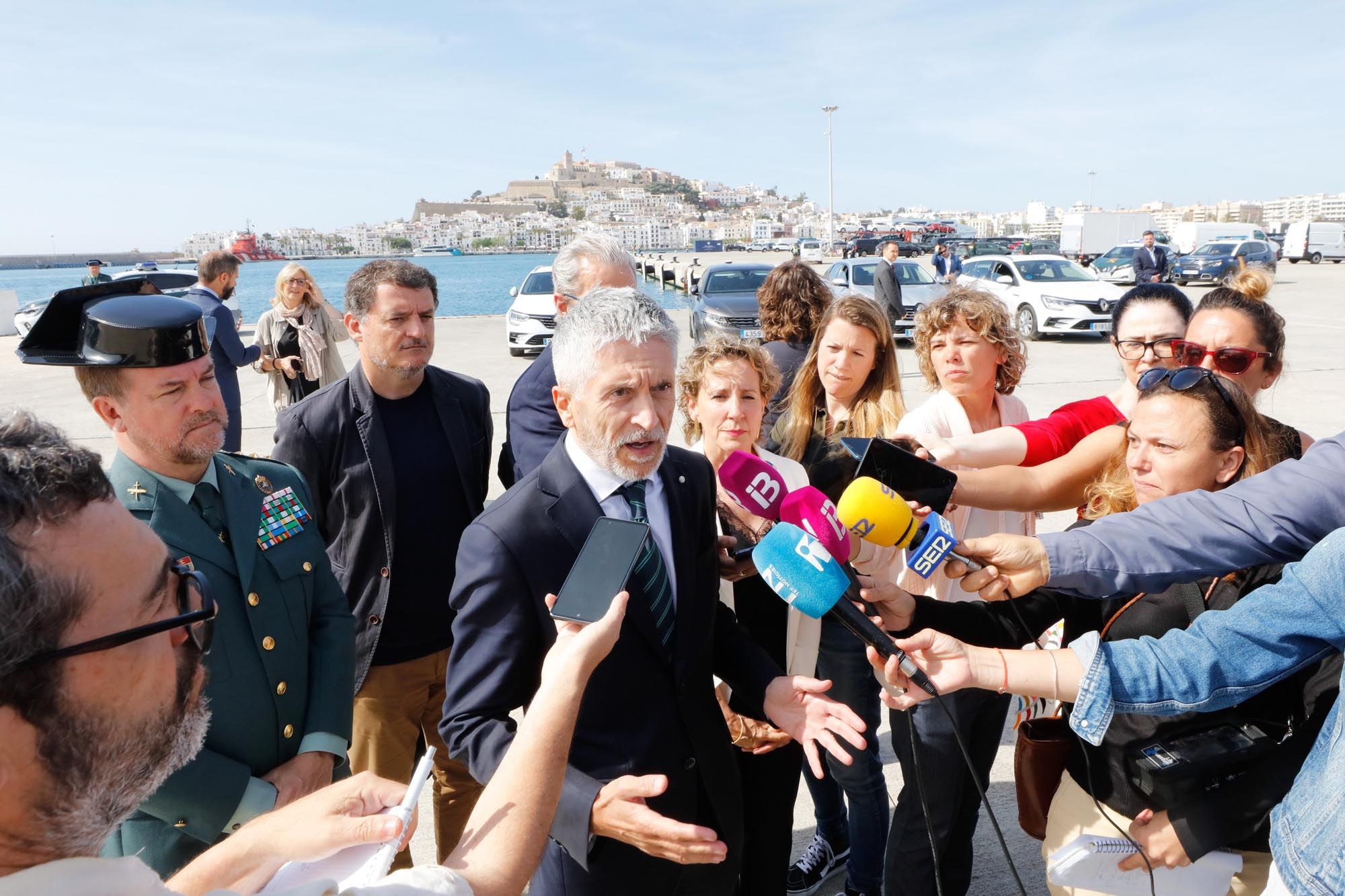 Galería de imágenes del ministro de Interior, Fernando Grande-Marlaska, durante su visita a Ibiza
