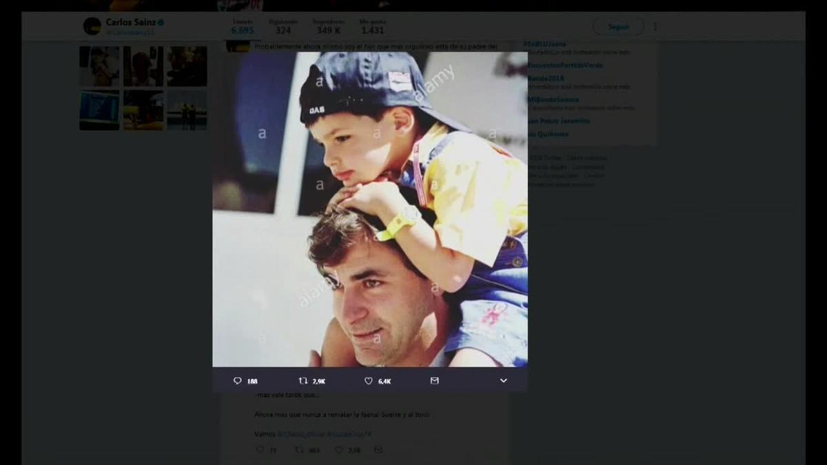 Carlos Sainz hijo felicita a su padre, soy el hijo más orgulloso.