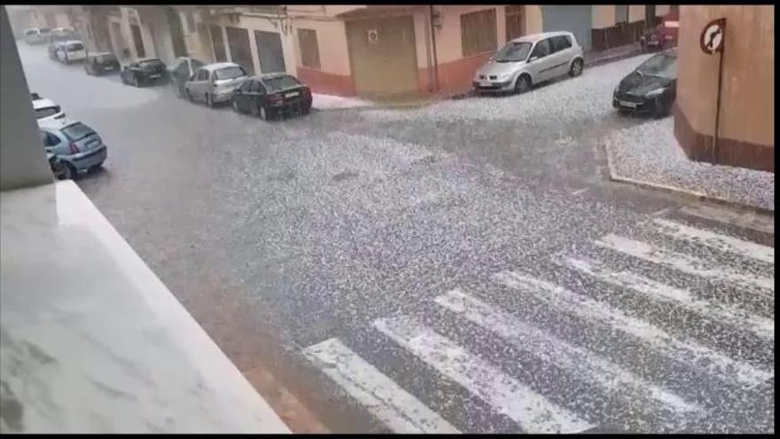 Tormenta de granizo en la provincia de Castelló