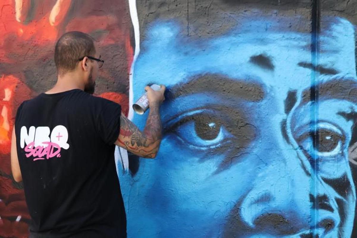 El mural más culé de Lamine Yamal y Nico Williams en Barcelona