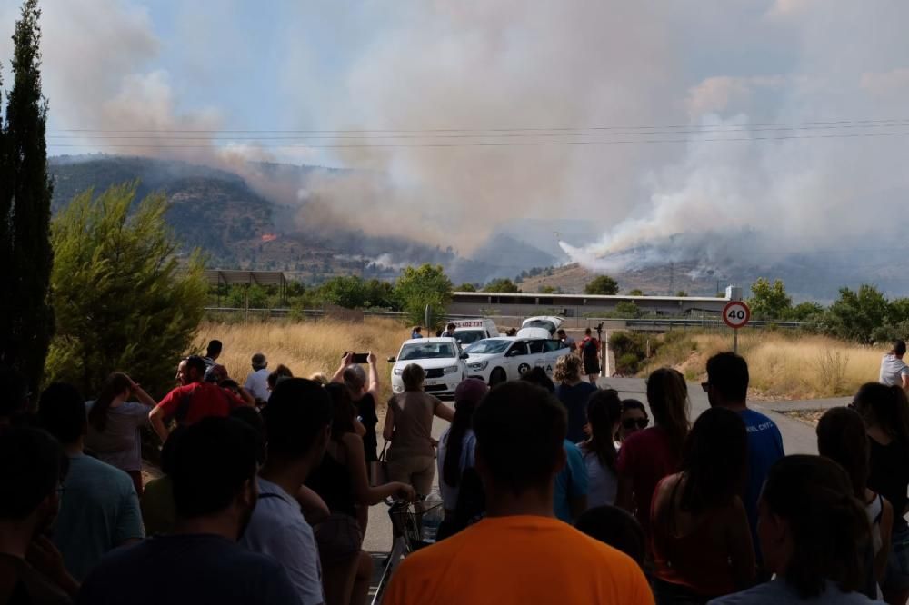 Efectivos trabajando en las labores de extinción